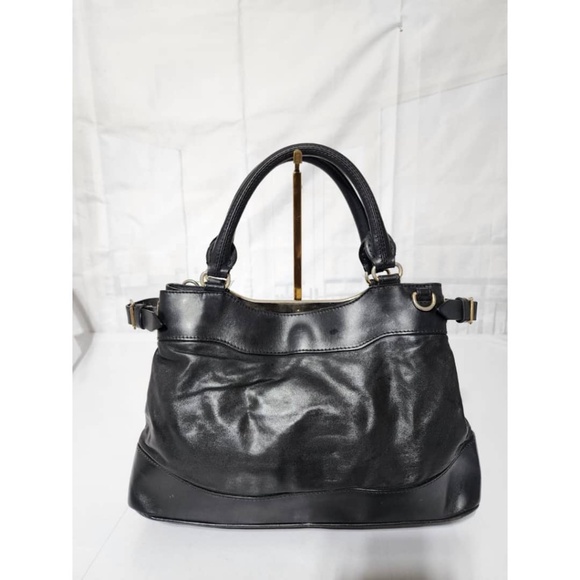 Authentic Burberry Leather Metal Tote Bag Black - Picture 3 of 13